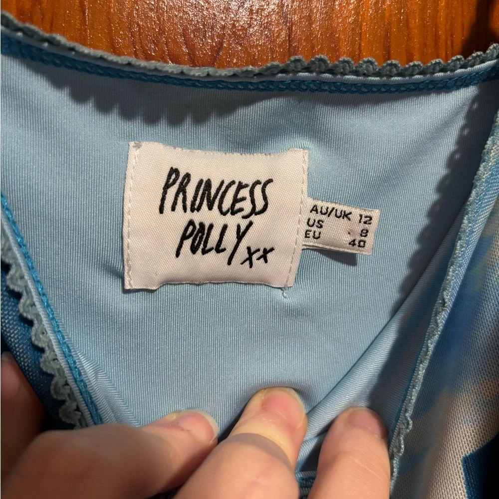 PRINCESS POLLY Blue Bodycon Mini Dress Women’s Size 8 - Picture 3 of 7